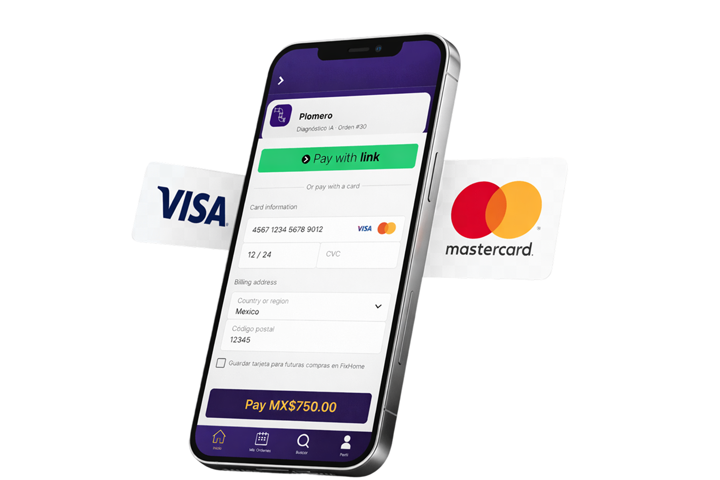 Pagos FixHome - Visa Mastercard